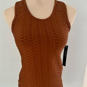 Woman’s New Mix Cognac Brown Tank S/M